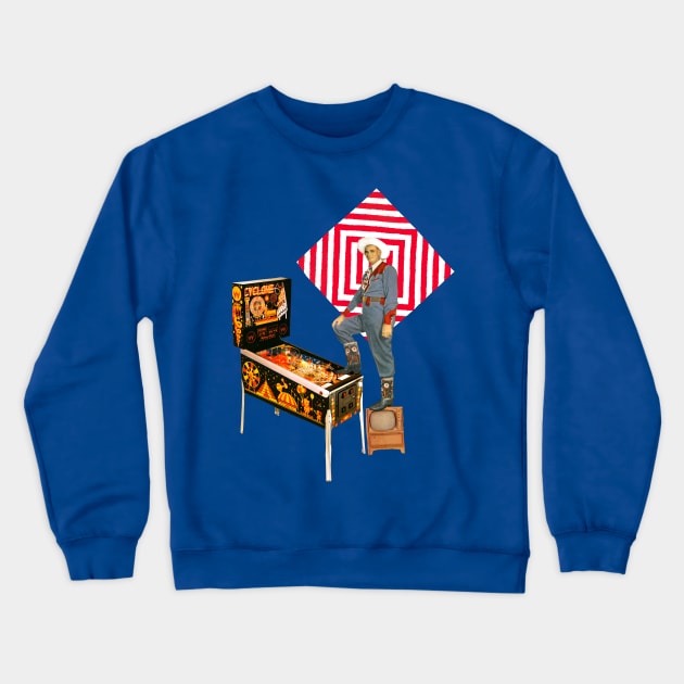 Pinball Rodeo Crewneck Sweatshirt by worksoflove